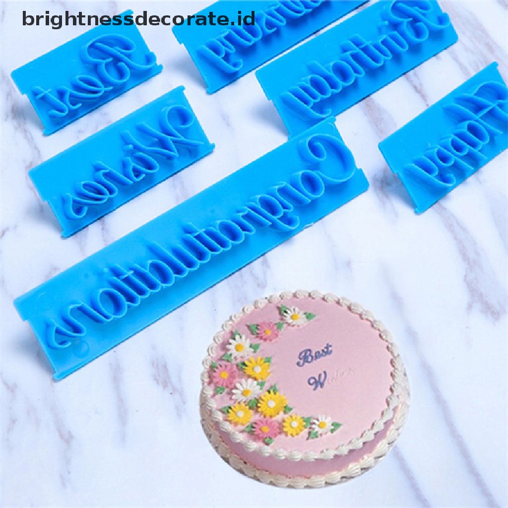 6pcs / set Dekorasi Kue Tulisan Happy Birthday Bahan Plastik