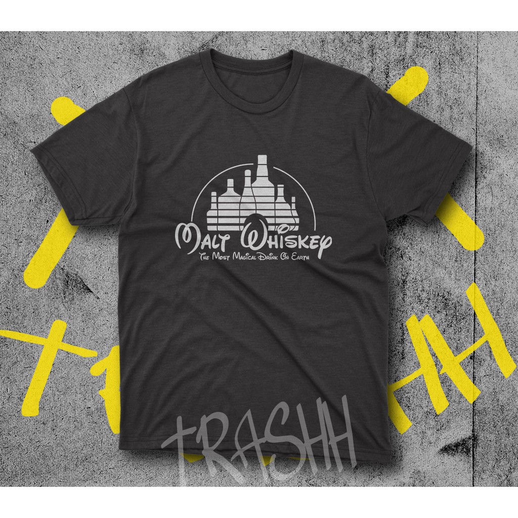 T-shirt Kaos Malt Whiskey Cottton 30S