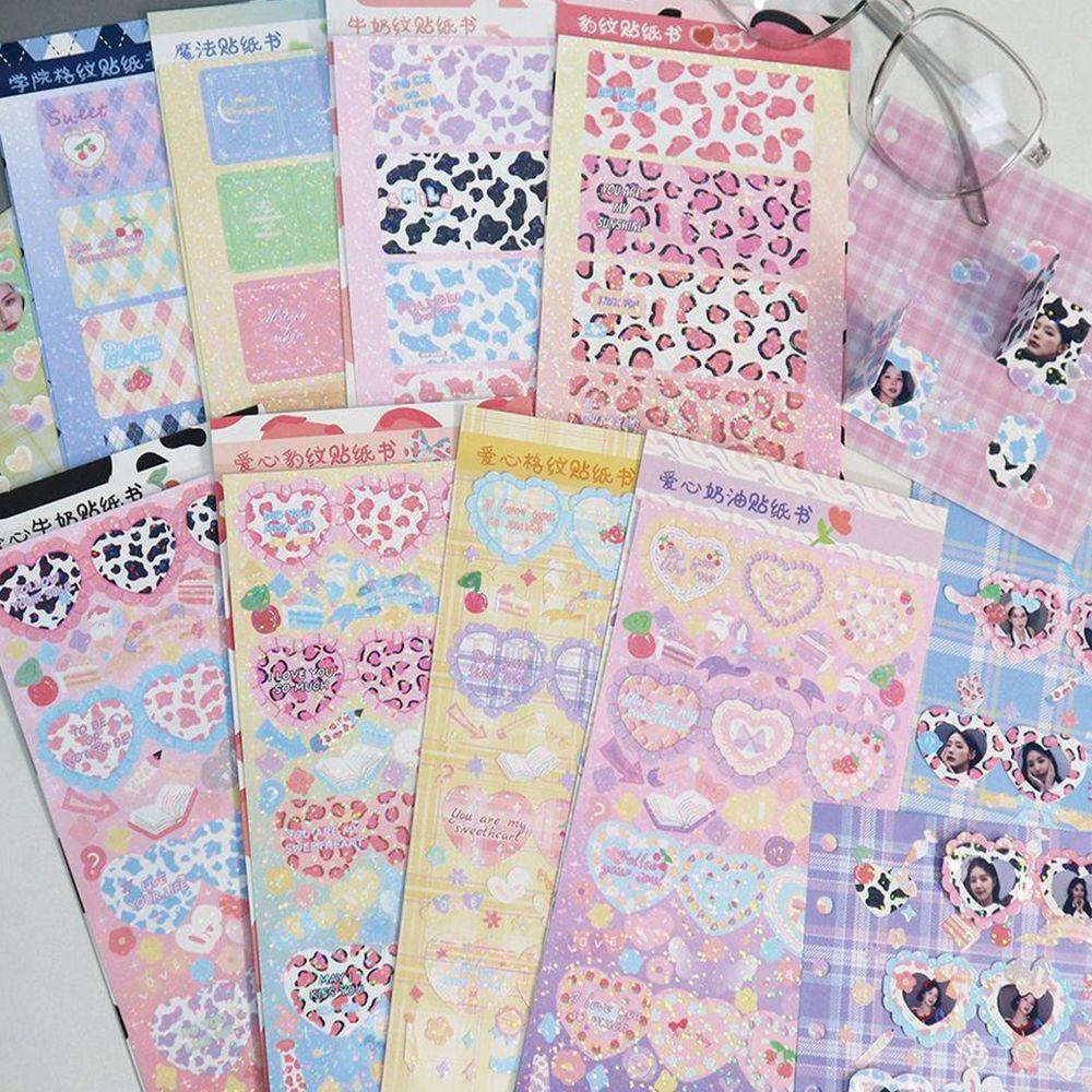 [Elegan] Border Shiny Sticker Lucu Ins Album Kartu Idola Leopard DIY Scrapbooking