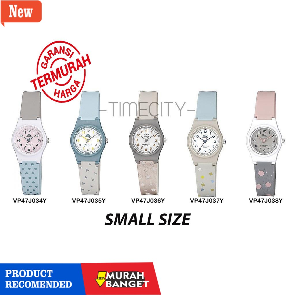 Jam analog wanita terbaik- Q&Q QNQ QQ Analog Original Watch Jam Tangan Wanita qq VP47J035Y Anti Air