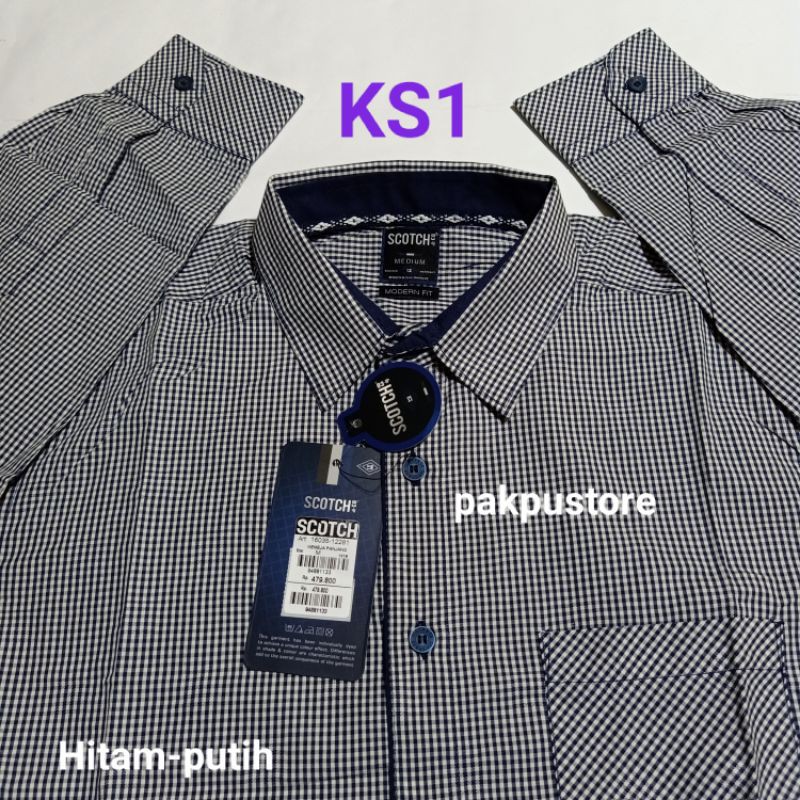 Kemeja lengan panjang Pria merk SCOTCH&CO original
