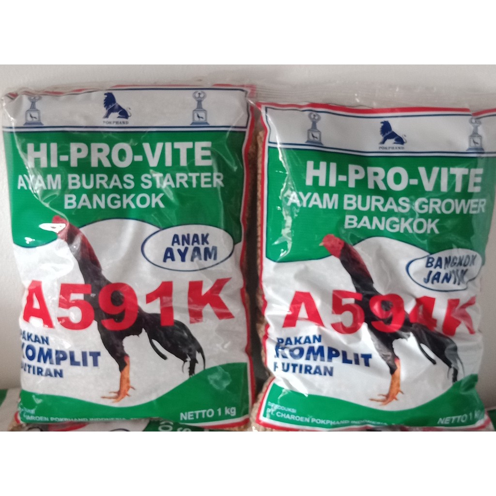 Pakan Ayam A 594 K/aak ayam A 591 K Hi Pro Vite 1kg