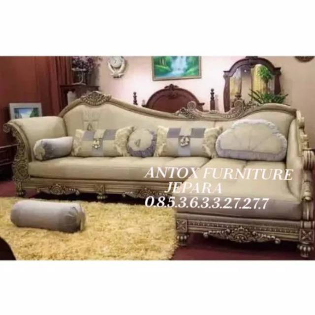 Kursi sofa sudut mewah ukiran mebel Jepara