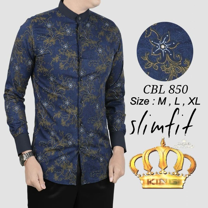 BAJU KOKO PRIA BATIK KERAH KOKO SLIMFIT CBL 850