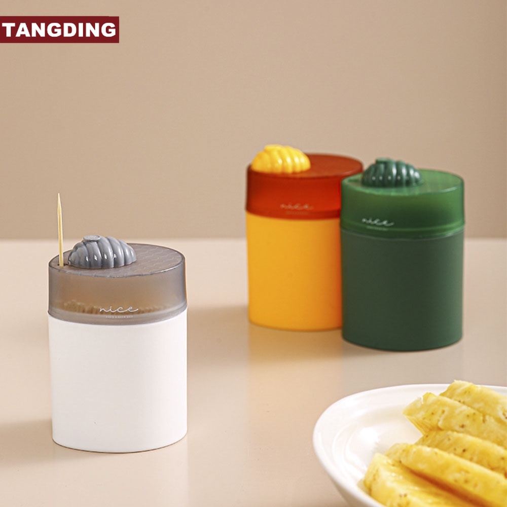 【COD Tangding】Kotak Tusuk Gigi Portabel Bahan Plastik Gaya Nordic Untuk Ruang Keluarga