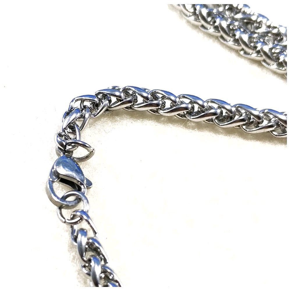 KALUNG STAINLESS STEEL TWISTED ROPE CHAIN UNISEX TERMURAH