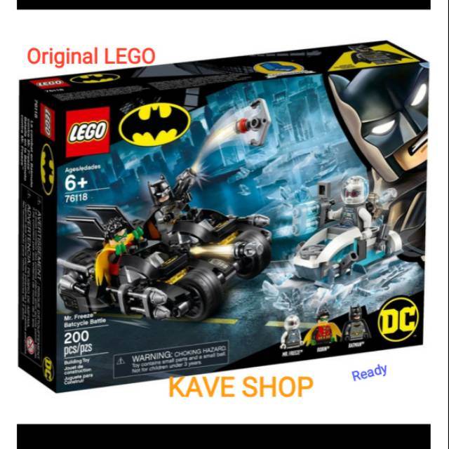 LEGO 76118 Super Heroes : Mr Freeze Batcycle Battle