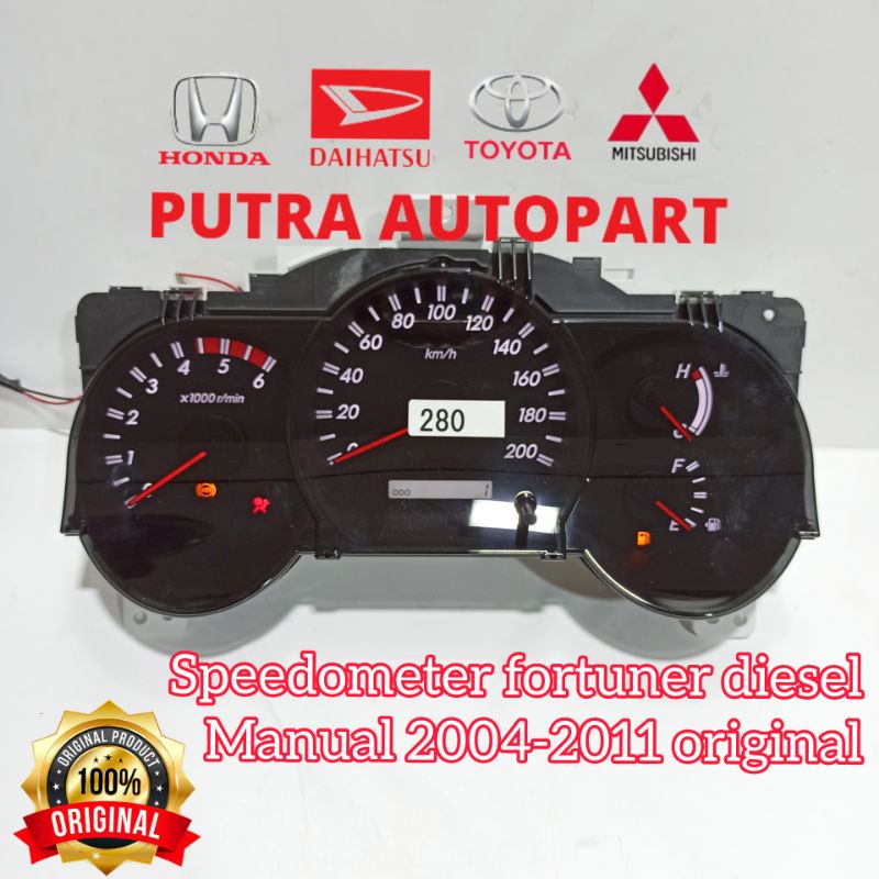 speedometer kilometer fortuner diesel manual 2004-2011 original toyota