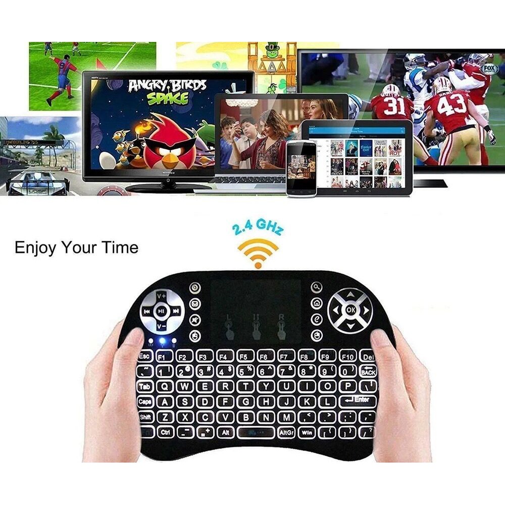 I8 keyboard wireless keyboard 2.4G flying mouse touch numeric keyboard three-color backlight