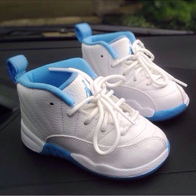 jordan 12 baby blue and white