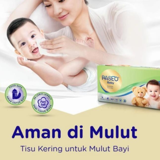 PASEO BABY [BEST SELLER] PURE SOFT FACIAL TISSUE 3 PLY 130'S / TISSUE KERING