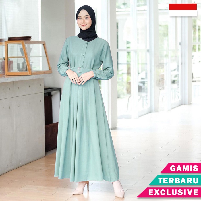 Gamis Terbaru 2021 Baju gamis Remaja Modern Kekinian Polos Hitam