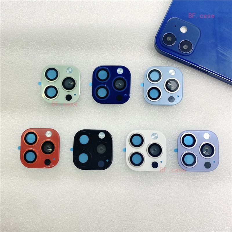 Pelindung Lensa Kamera Tempered Glass Frame Metal Untuk Iphone 11 12 XR Second Ke 13pro