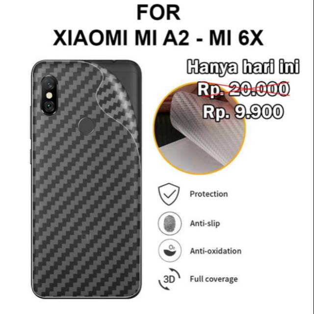 Garskin Carbon Xiaomi MiA2 - Skin Carbon Xiaomi MiA2 Xiaomi Mi6x