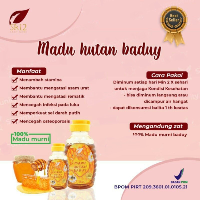 Madu Hutan Baduy SR12 | Original Badui SR 12 145gram 300 gram Official Asli 100% Grosir Murah