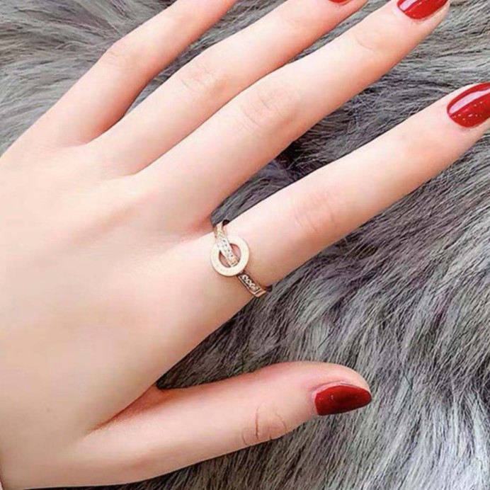 Cincin Titanium Mini Korea Wanita CK129 warna bisa untuk cincin kawin nikah fashion cocok pesta