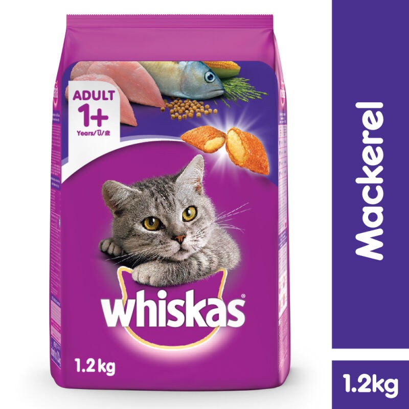 Whiskas 1+ Adult Cat Makanan Kering Kucing Dewasa 1.2kg