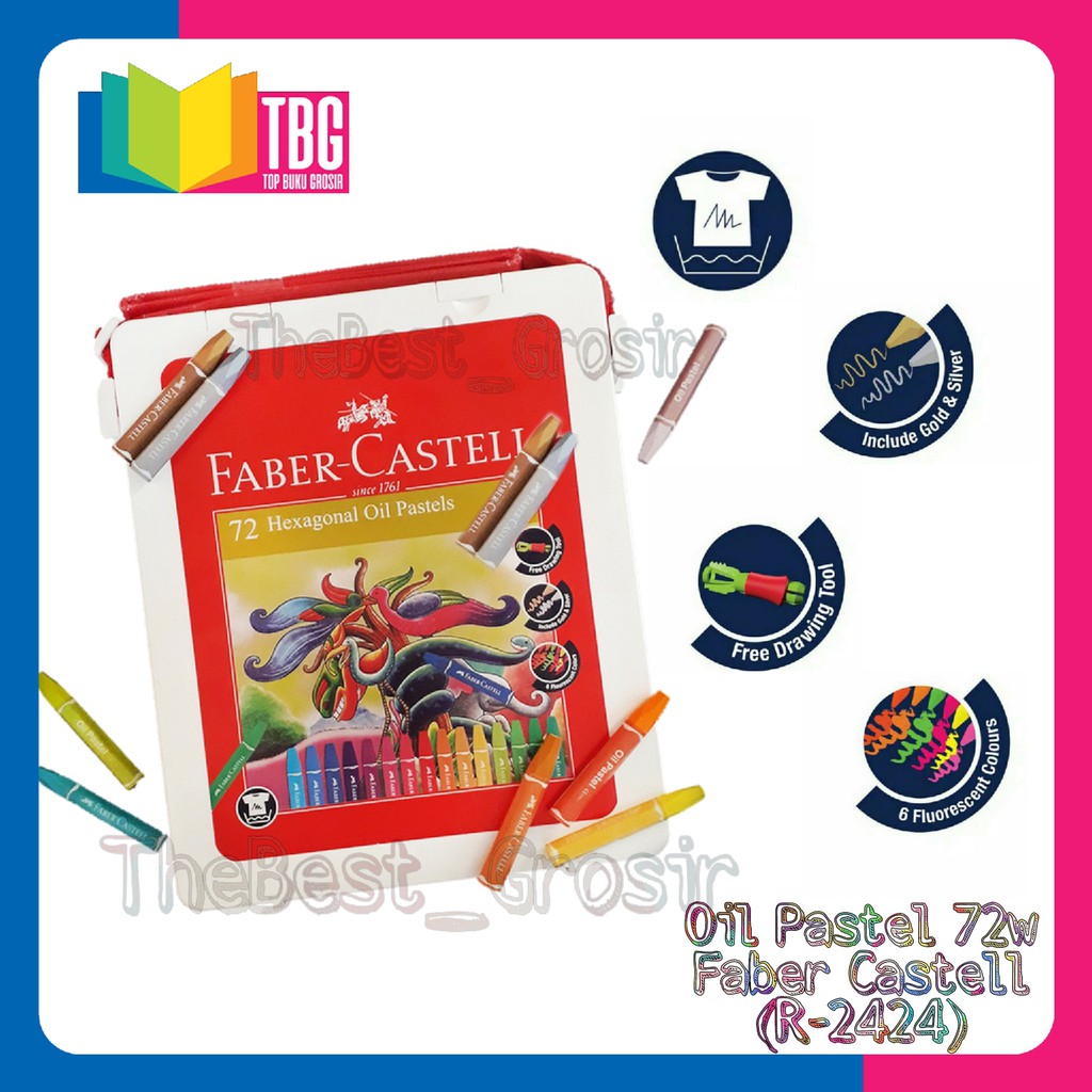

1 SET (72 WARNA) OIL PASTEL 72W FABER CASTELL / KRAYON / CRAYON / ALAT MEWARNAI (R-2424)
