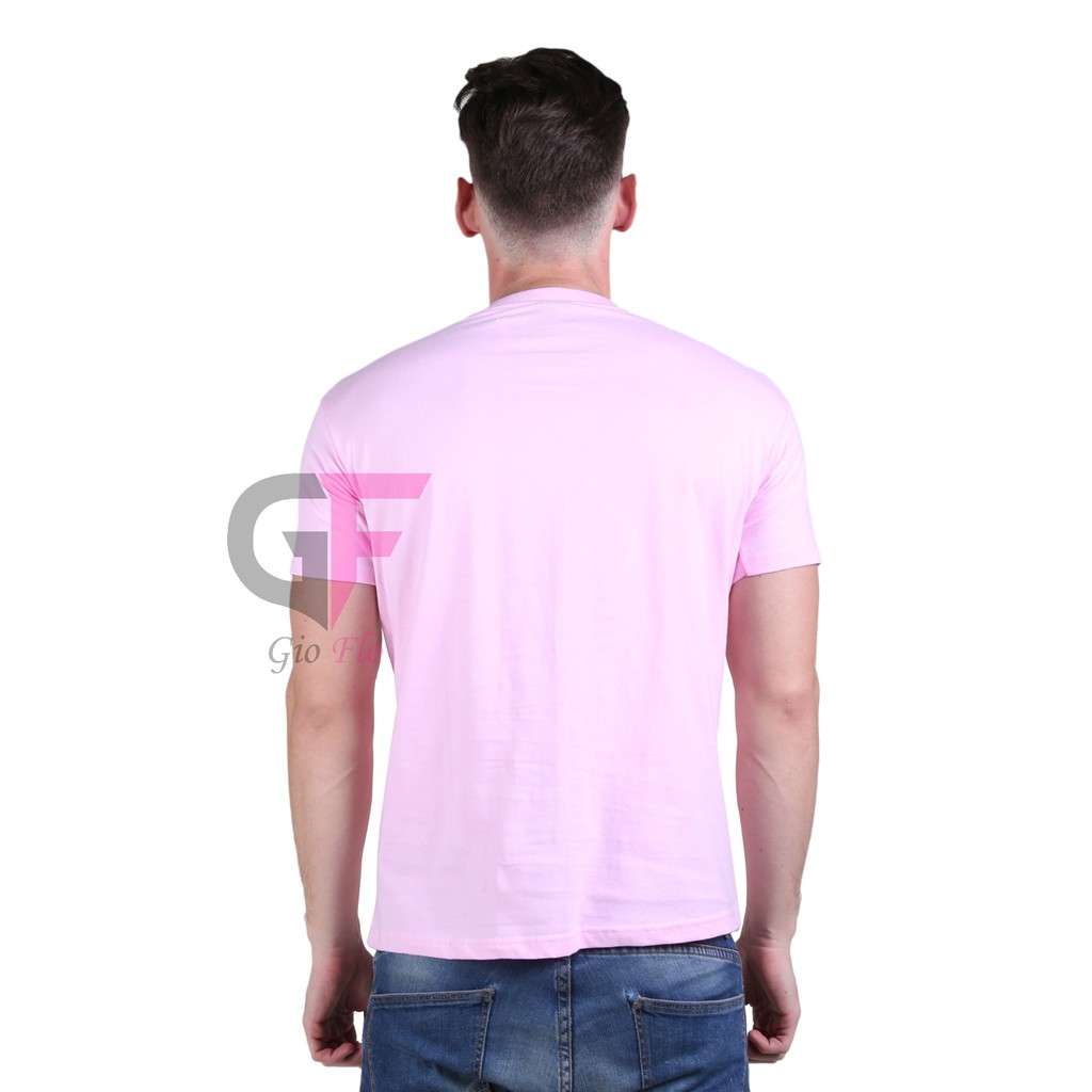 GIOFLO Baju Casual Pria Tshirt Keren Modis Pink Baby / PLS 157