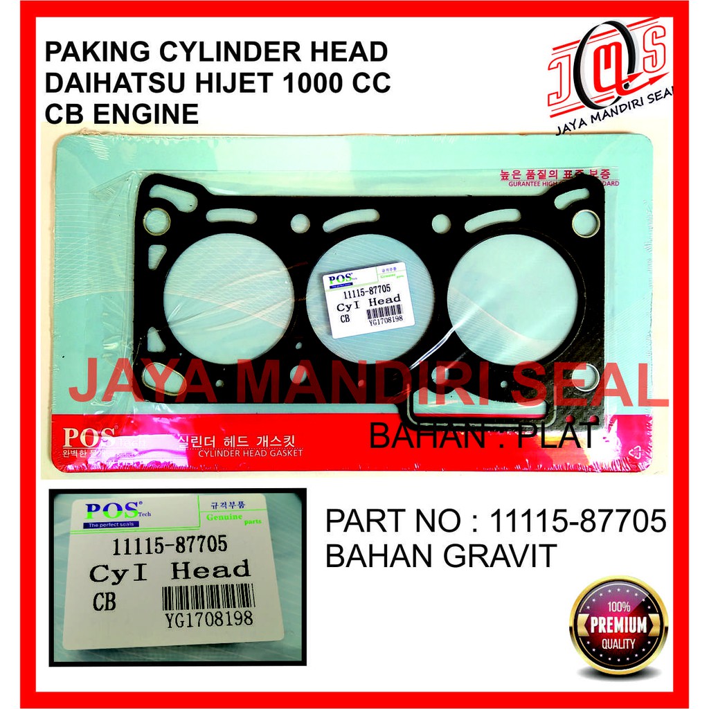 PAKING GASKET DEKSEL CYLINDER HEAD KOP ONLY DAIHATSU HIJET 1.0 1000 CC