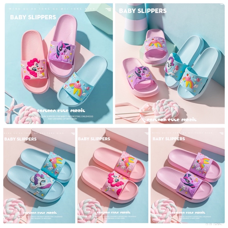 Sandal / Sendal Anak Perempuan My little Pony Unicorn Premium Quality/ Sandal Jepit Anak Perempuan / Sandal Slip On Anak Perempuan UNICORN/ Sendal Anak Anak Perempuan Kualitas Premium Ringan / Sandal EVA Anak Perempuan/ Sendal Karet Jelly Anak Perempuan