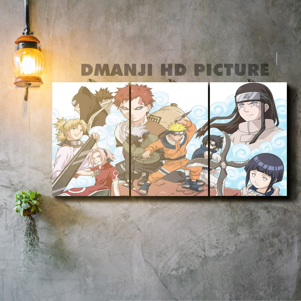 POSTER KAYU MULTIPANEL ANIME NARUTO / 20X30 / HIASAN DINDING NARUTO / PAJANGAN KAMAR TIDUR ANIME-HD - NRT 39