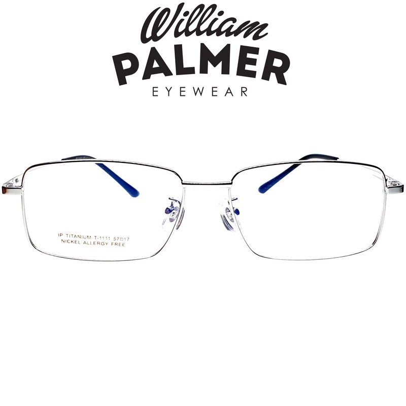 William Palmer Kacamata Pria Wanita Titanium 1111  Silver