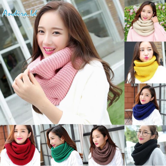 Syal Rajut Panjang Wanita Musim Dingin / Long Winter Scarf