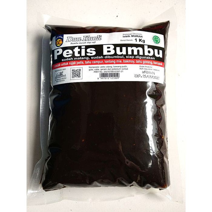 

PETIS BUMBU DUA KUALI KEMASAN 1KG COCOK UNTUK HOREKA