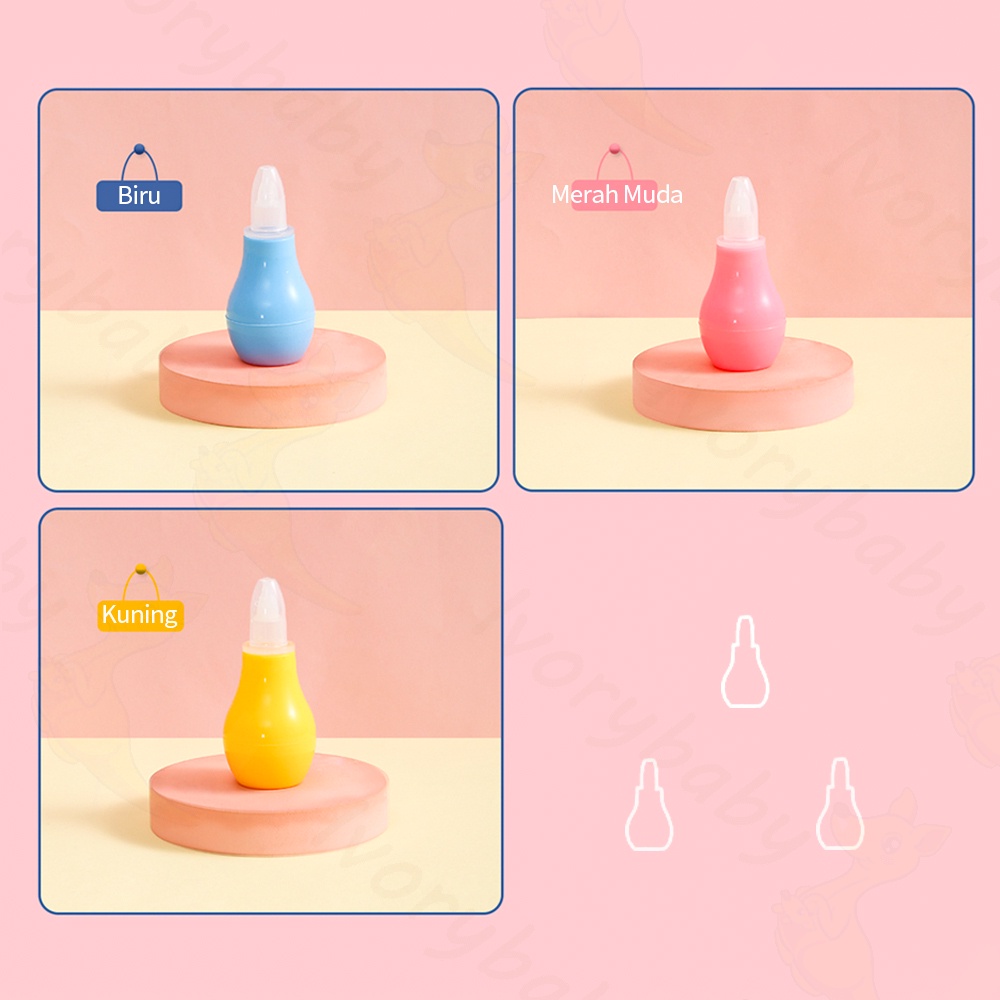 Ivorybaby Sedotan ingus bayi nasal Aspirator alat pembersih hidung nose cleanser