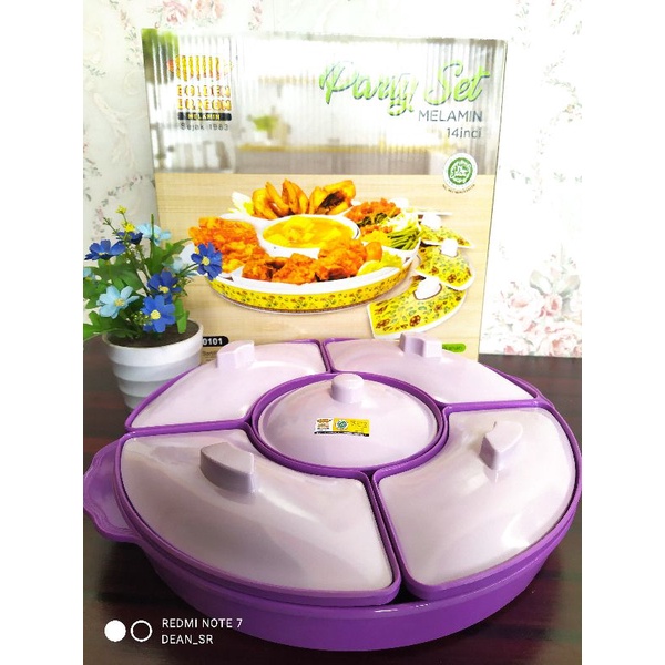 Prasmanan melamin party set golden dragon 14inch