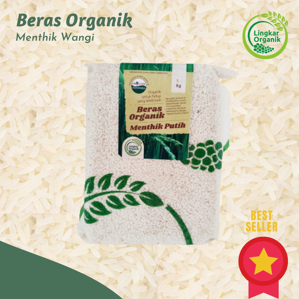 

Beras Menthik Susu Organik Kemasan Vakum 1 kg Lingkar Organik