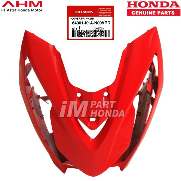 MURAH Cover Front Panel Tameng Lampu Depan Beat LED K1A Merah 64301-K1A-N00VRD 64301K1AN00VRD JAMINA