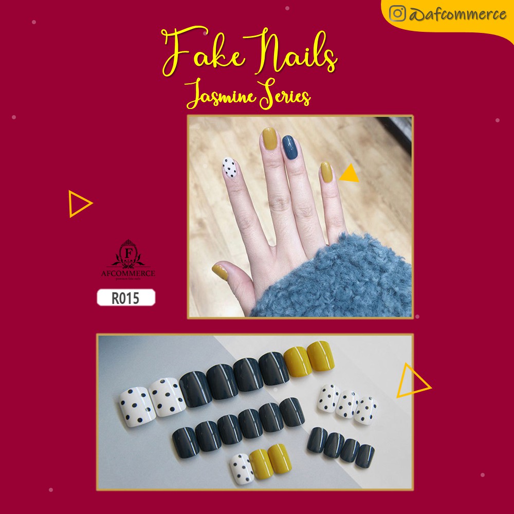 KUKU PALSU KARAKTER PRINTED NAILS JASMINE SERIES R0015