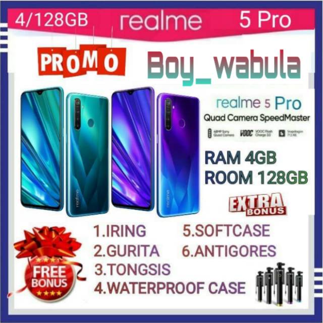 REALME 5 PRO RAM 4/128GB Garansi resmi REALME Indonesia - new