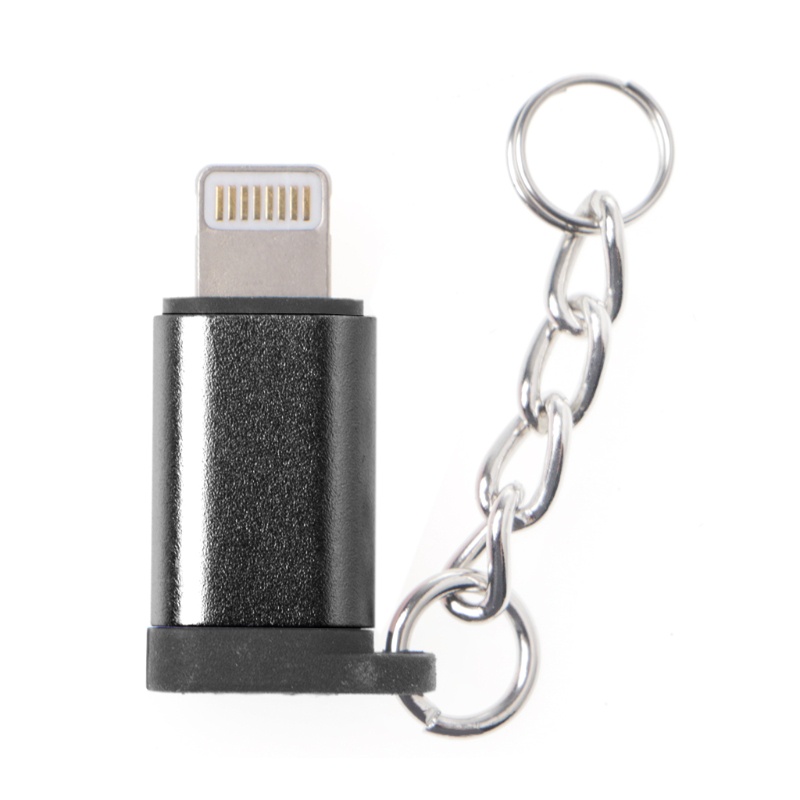 VIVI   Micro USB Female To Lightning Male Converter Adapter Key Chain For iPhone iPad