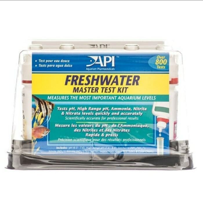 API MASTER TEST KIT FRESHWATER TEST PH AMONIA NITRIT NITRAT TEST AIR