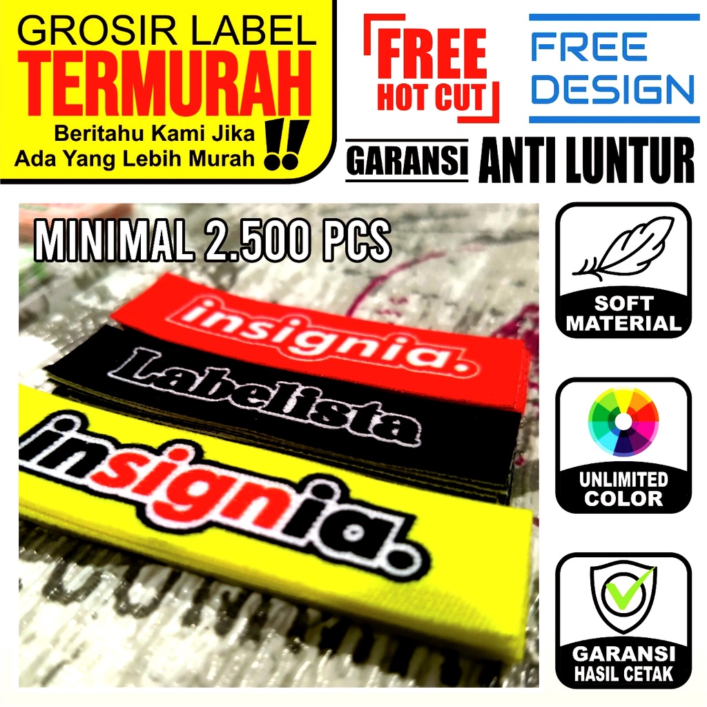 

Label Woven Full Custom| MINIMAL 2500 Pcs