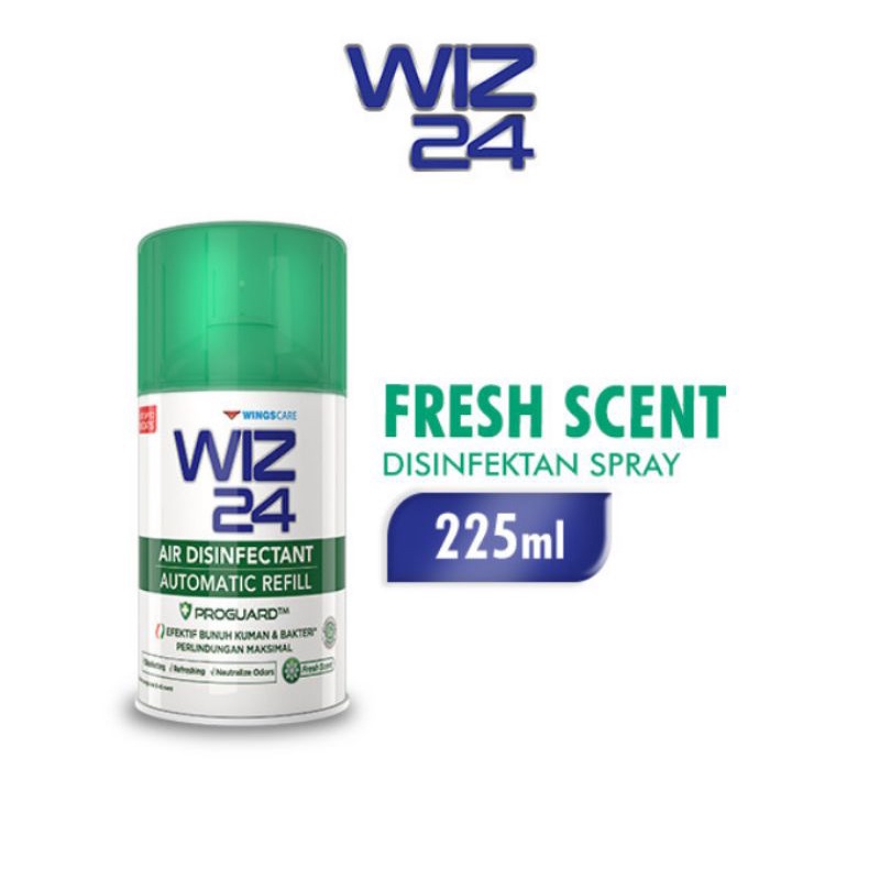 WIZ24 Disinfektan spray automatic reffil clean scent 225ml