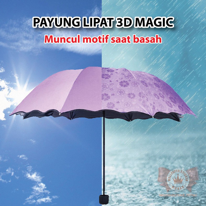 Payung Lipat / Payung / Payung lipat Mini Polos Magic Dan Bermotif Gambar