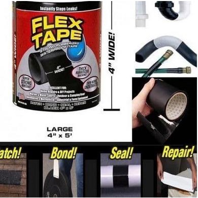 

❂ FLEX TAPE isolasi lakban ajaib tambal Lem kran pipa bocor super kuat ☜
