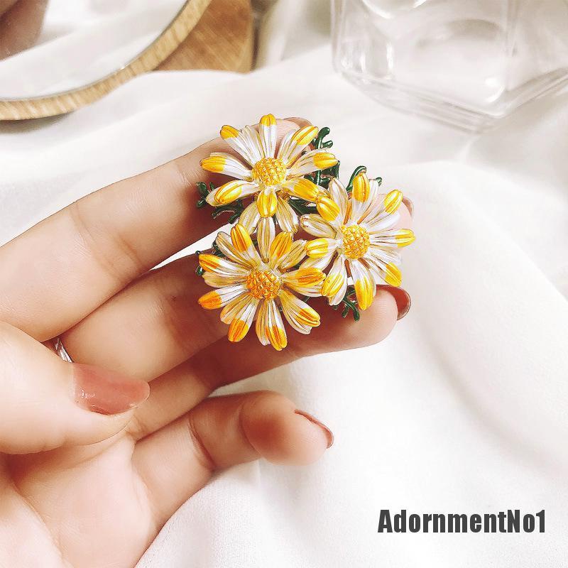 (Adornmentno1) Bros Pin Bentuk Bunga Daisy Untuk Aksesoris Pakaian / Hadiah