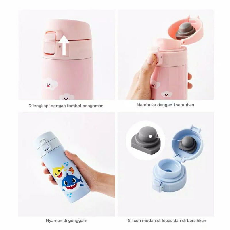 Lock n Lock Lock &amp; Lock  One Touch Tumbler 400 ml Termos Air Minum Hot and Cool  Lock and Lock Lock n Lock Lock&amp;Lock