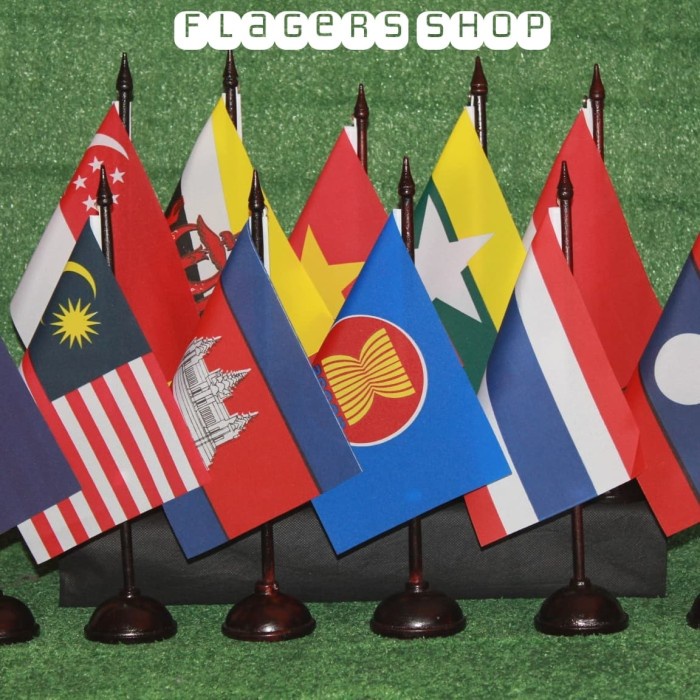 Helnan_Store [Paket Asean] Bendera Meja Negara Anggota Asean