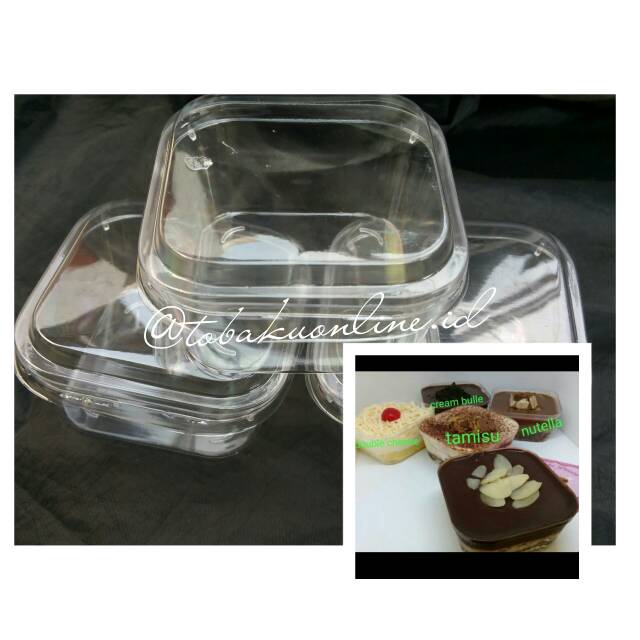 CUP DESSERT BOX KOTAK MINI PACK ISI 50PCS + TUTUP