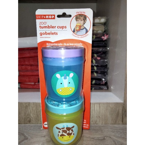 Skip Hop Zoo Tumbler Cups - Gelas Minum Anak Tumblr Set of 2pcs Skiphop