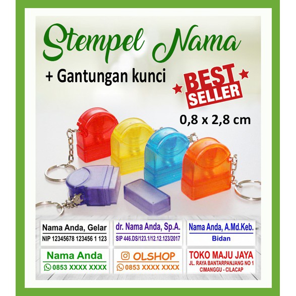 

STEMPEL OTOMATIS NAMA D / DOKTER / BIDAN / NIP / LUNAS /GANTUNGAN KUNCI