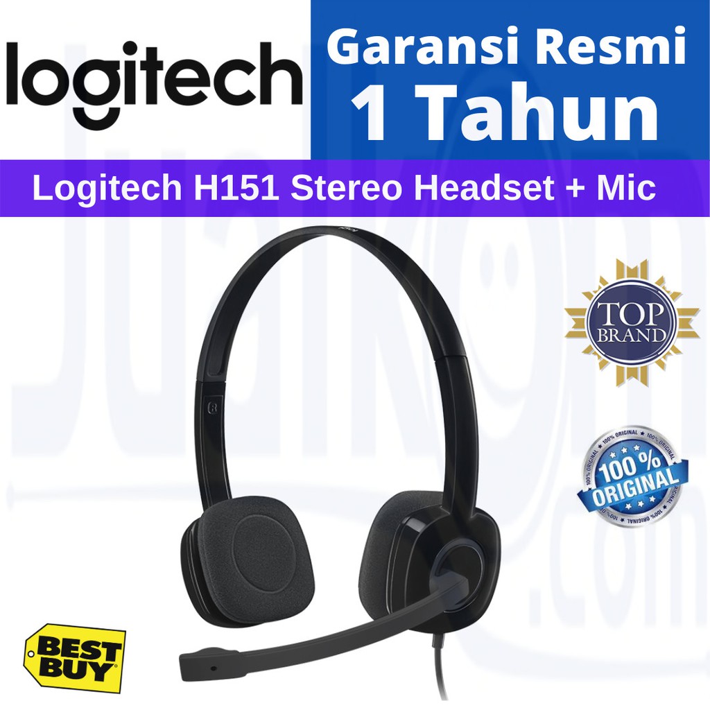 Logitech Headset H151 Stereo Headphone With Mic