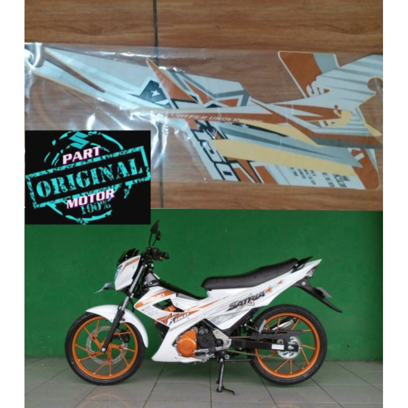 striping sticker satria fu putih 2014 KW