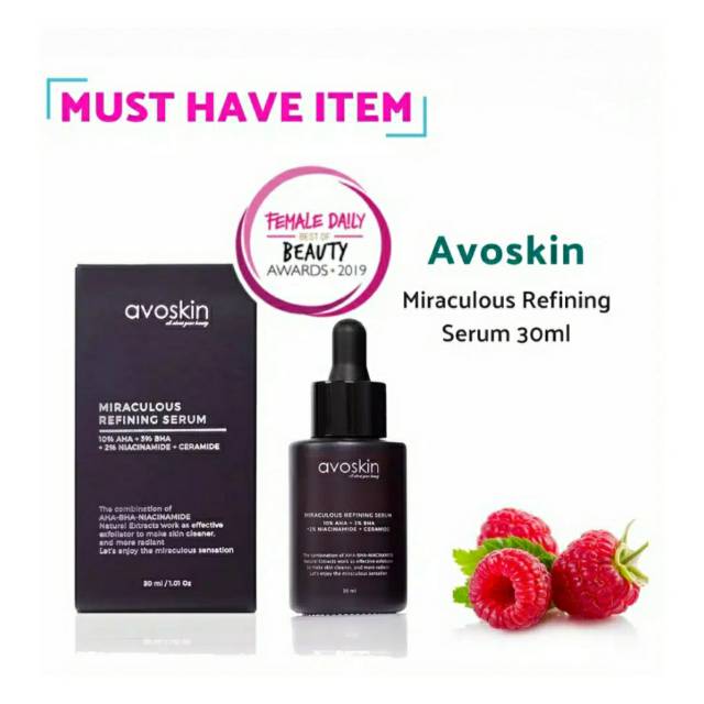 AVOSKIN SERUM AVOSKIN MIRACULOUS REFINING SERUM WAJAH AVOSKIN ORIGINAL